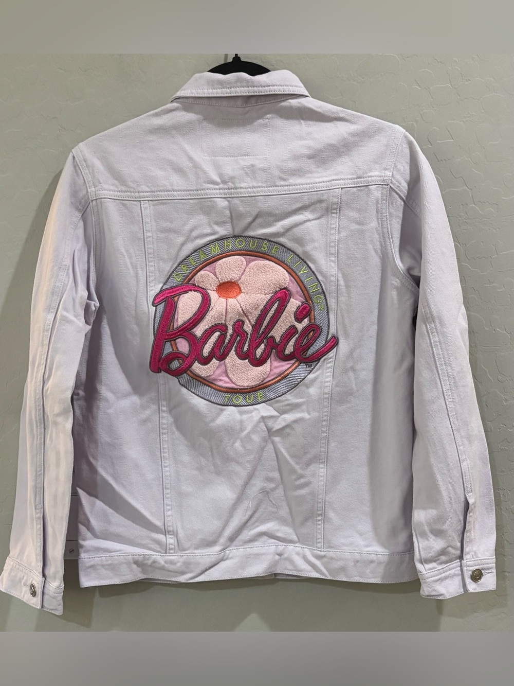 Rare Barbie Dreamhouse Living Truck Tour Lilac Purple Jean Jacket XS Mattel EUC